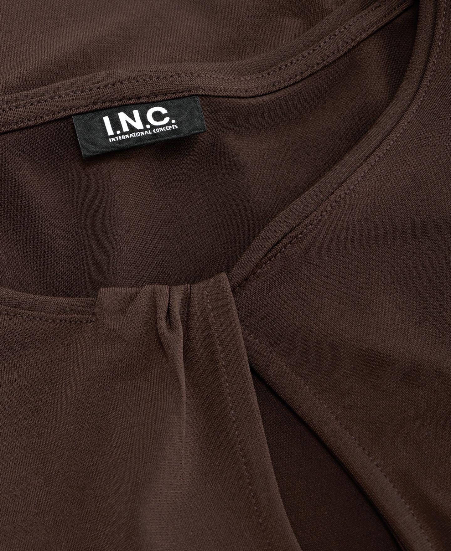 Женский топ I.N.C. International Concepts Long-Sleeve Keyhole Twist Top, цвет: Кофейный — фото 5