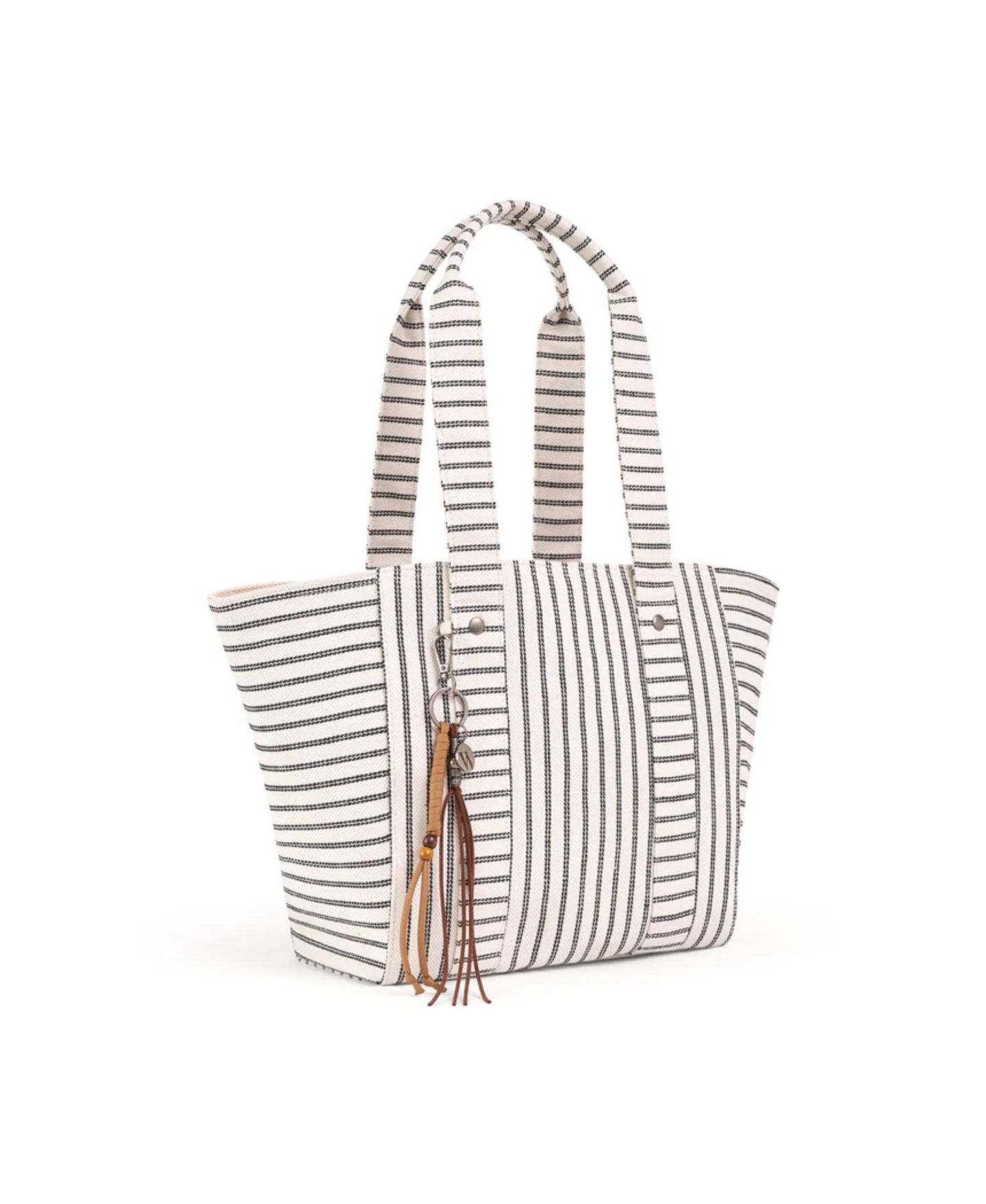 Женская сумка WILT Byron Medium Beach Tote, цвет: Костяной чёрный полосатый — фото 3