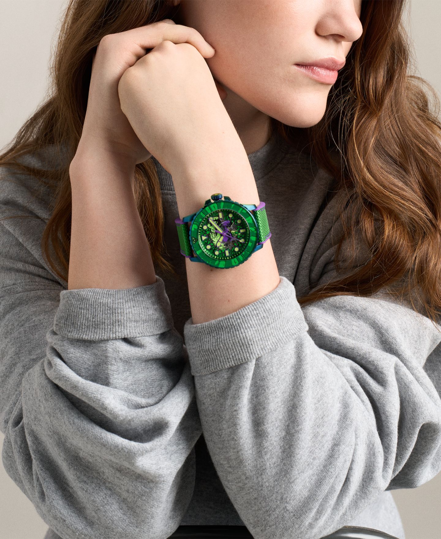 Мужские часы Fossil Marvel x Limited-Edition Incredible Hulk Watch 45mm — фото 5