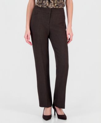 Women's Lily Mid Rise Straight Leg Pebble Crepe Trousers