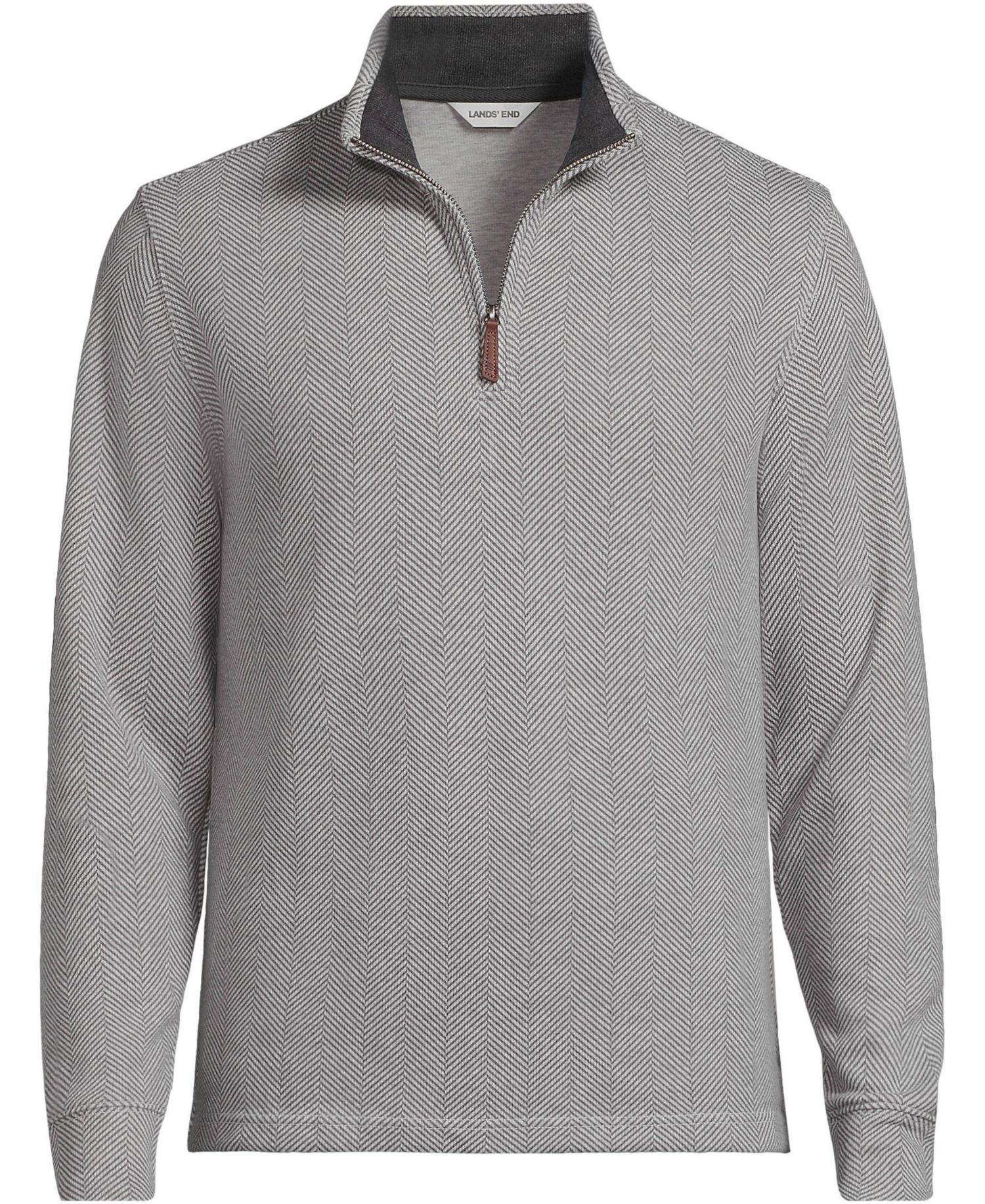 Big & Tall Bedford Rib Casual Quarter Zip Pullover Sweater