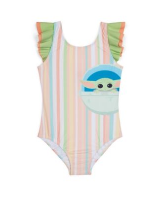 Girls Grogu One Piece Bathing Suit