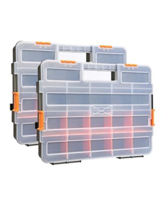 Toolbox Organizer Set Removable Dividers Small Parts Storage 2 Pack