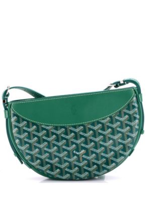 Hirondelle Shoulder Bag Coated Canvas and Leather