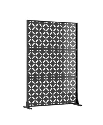 Freestanding Metal Privacy Screen Room Divider for Indoor Outdoor Patio Garden Balcony
