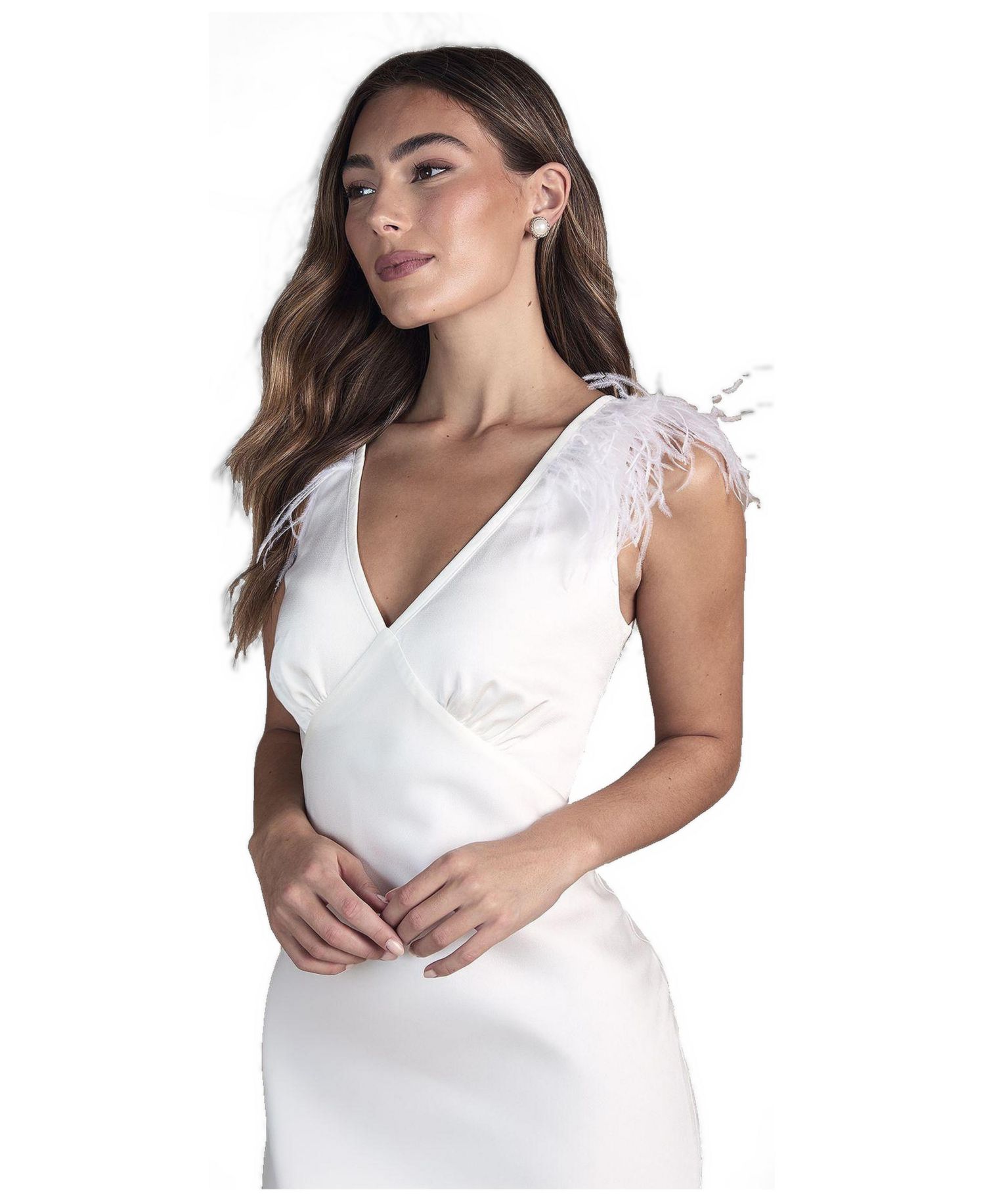 Women's V-Neck Satin Maxi Dress