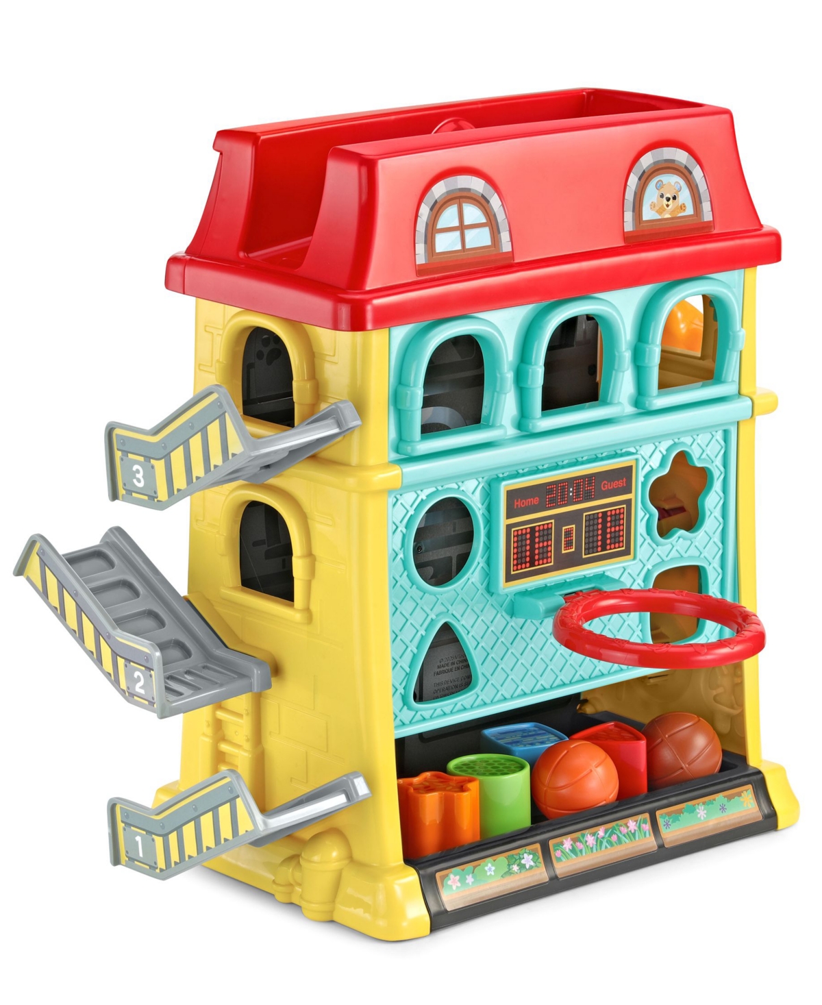 VTech Up & Down Activity Town Interactive Learning Activity Center with Shapes, Colors, Letters & Fine Motor Play, Ages 9–36 Months
