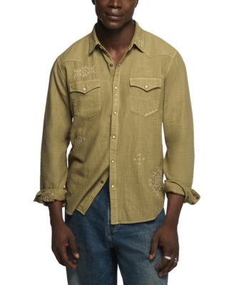 Men's Slub Cross Hatch Western Shirt