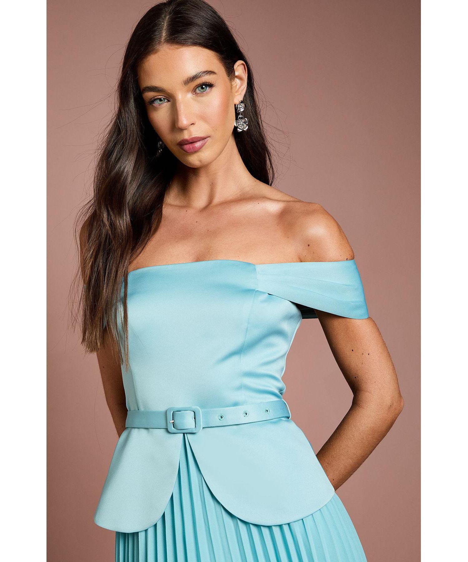 Women's Bardot Fit and Flare Midi Dress