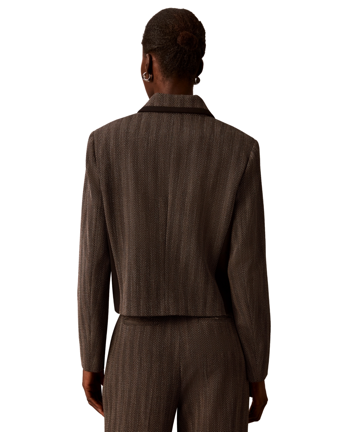 Calvin Klein Petite Four-Button Collared Jacket