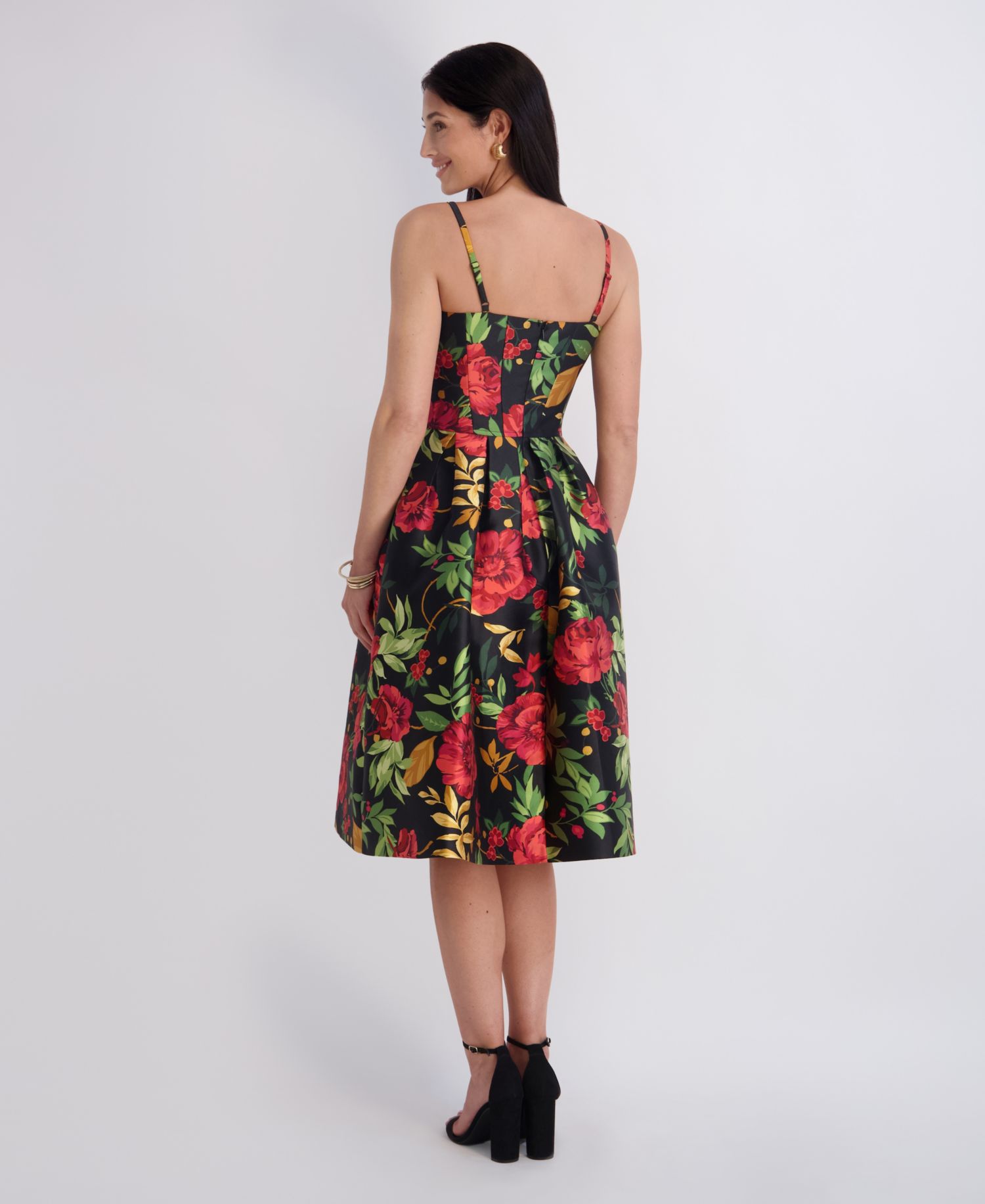 Women's Printed Sweetheart Neck Dress