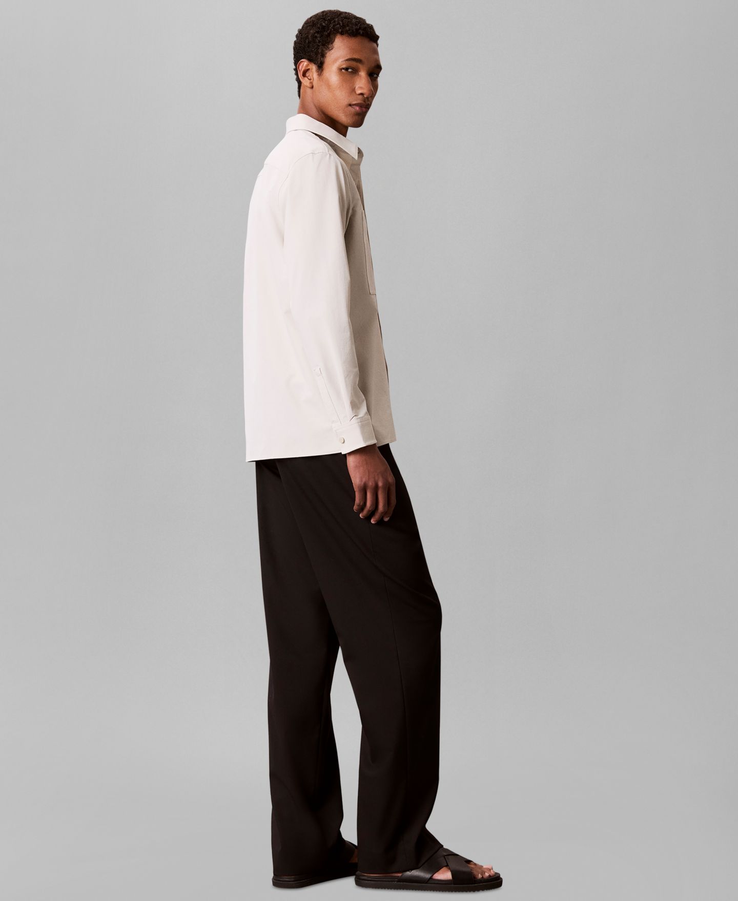 Мужская рубашка Calvin Klein Stretch Blend Classic-Fit, цвет: Moonstruck — фото 3