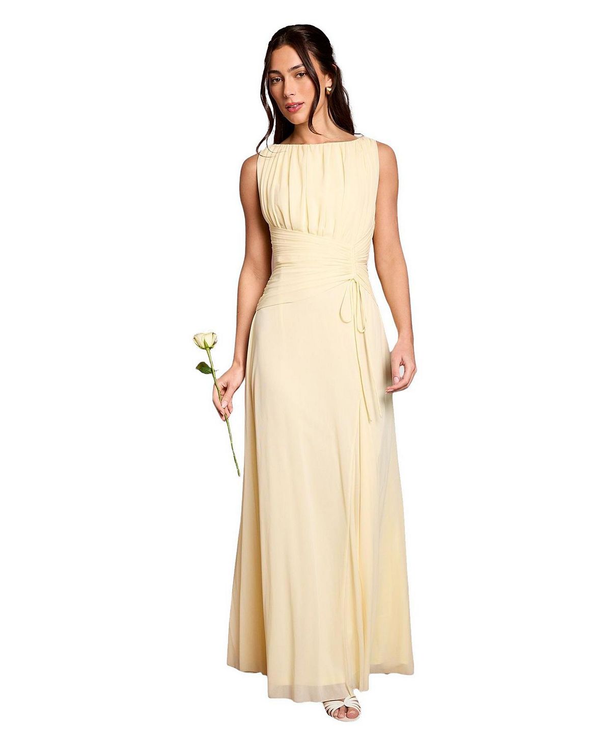 Coast Women's Mesh Ruched Waist Maxi Dress view 1 — MAYCSS fashion products