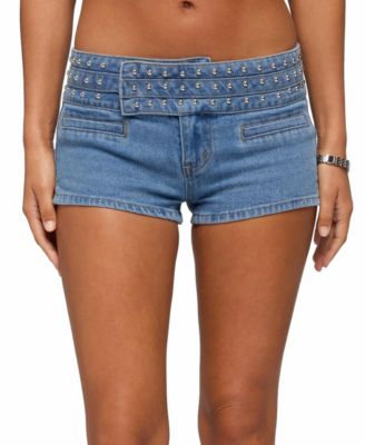 Women's Odetta Studded Low Rise Denim Shorts