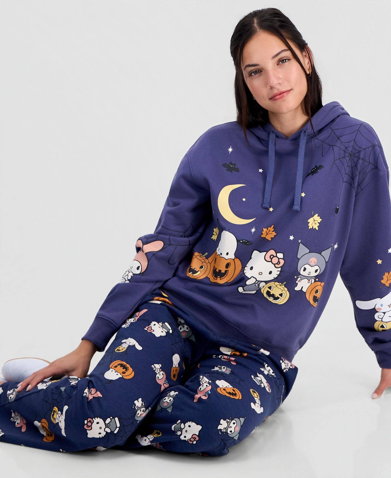 Juniors' Hello Kitty And Friends Halloween Hoodie Sweatshirt