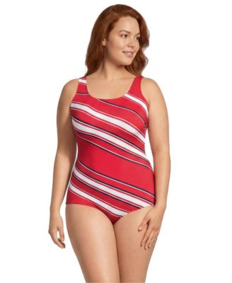 Plus Size Tugless Low Leg One Piece Swimsuit