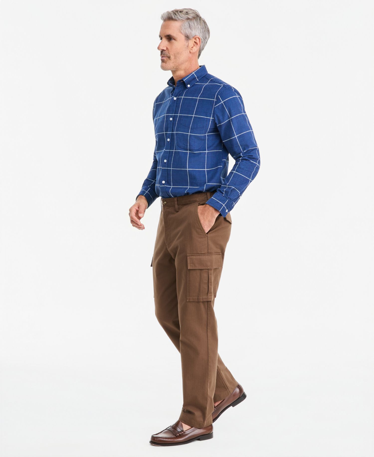 Men's Wide-Fit Dobby Stripe Cargo Pants, Macy's Exclusive