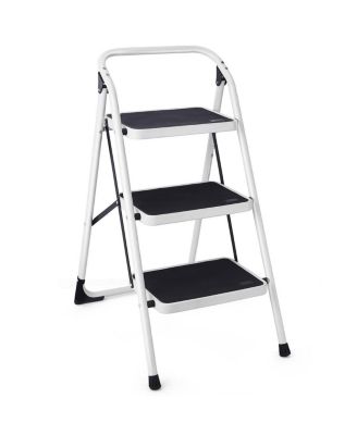 3 Step Lightweight Ladder HD Platform Foldable Stool 330 LB Cap. Saving Space