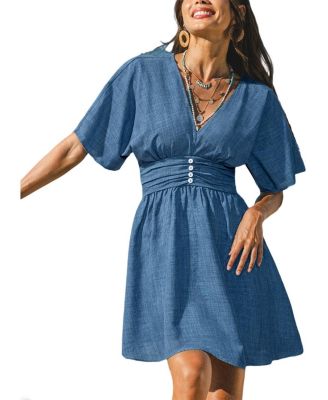 Women's Striped Mini Beach Dress