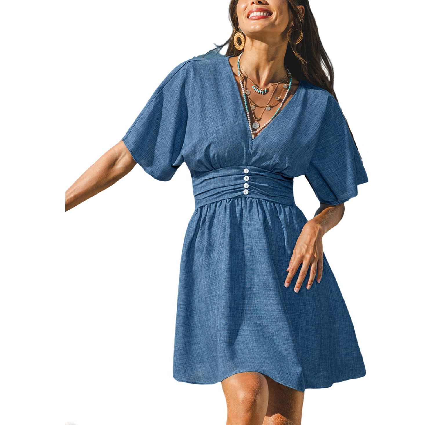 Women's Striped Mini Beach Dress