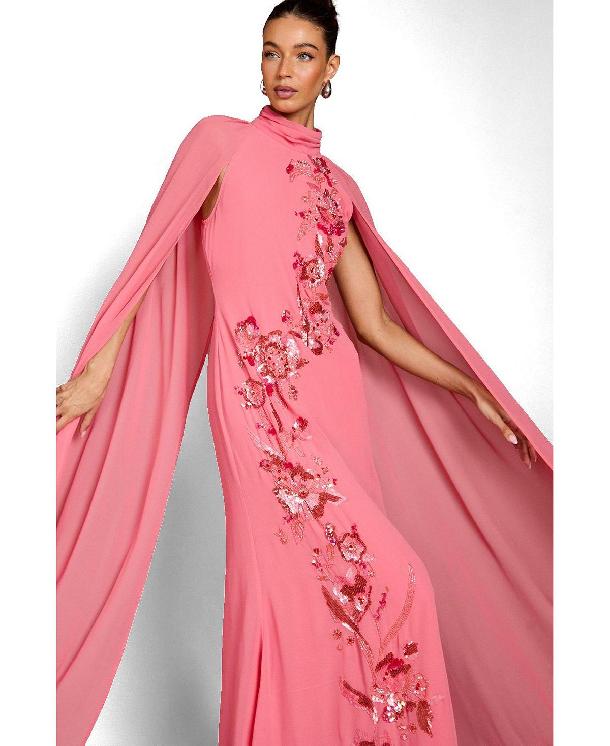Coast Women's Floral Cape Maxi Dress view 2 — MAYCSS fashion products