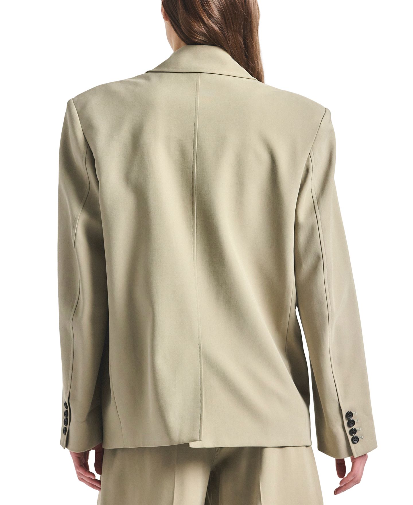 Женский пиджак Derek Lam 10 Crosby Poppy Notch Lapel Collar Blazer, цвет: Серебряный шалфейный — фото 4