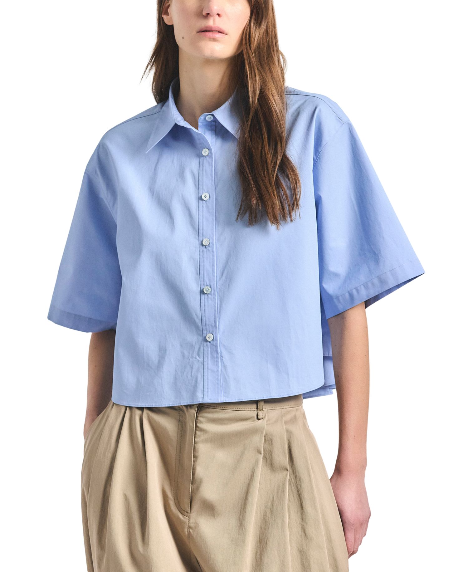 Women's Olivia Cropped Short-Sleeve Shirt