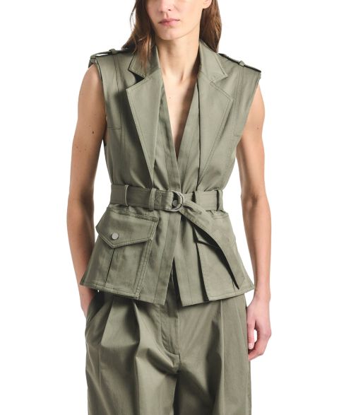 Женские куртки Derek Lam 10 Crosby Women's Scottie Belted Vest Jacket
