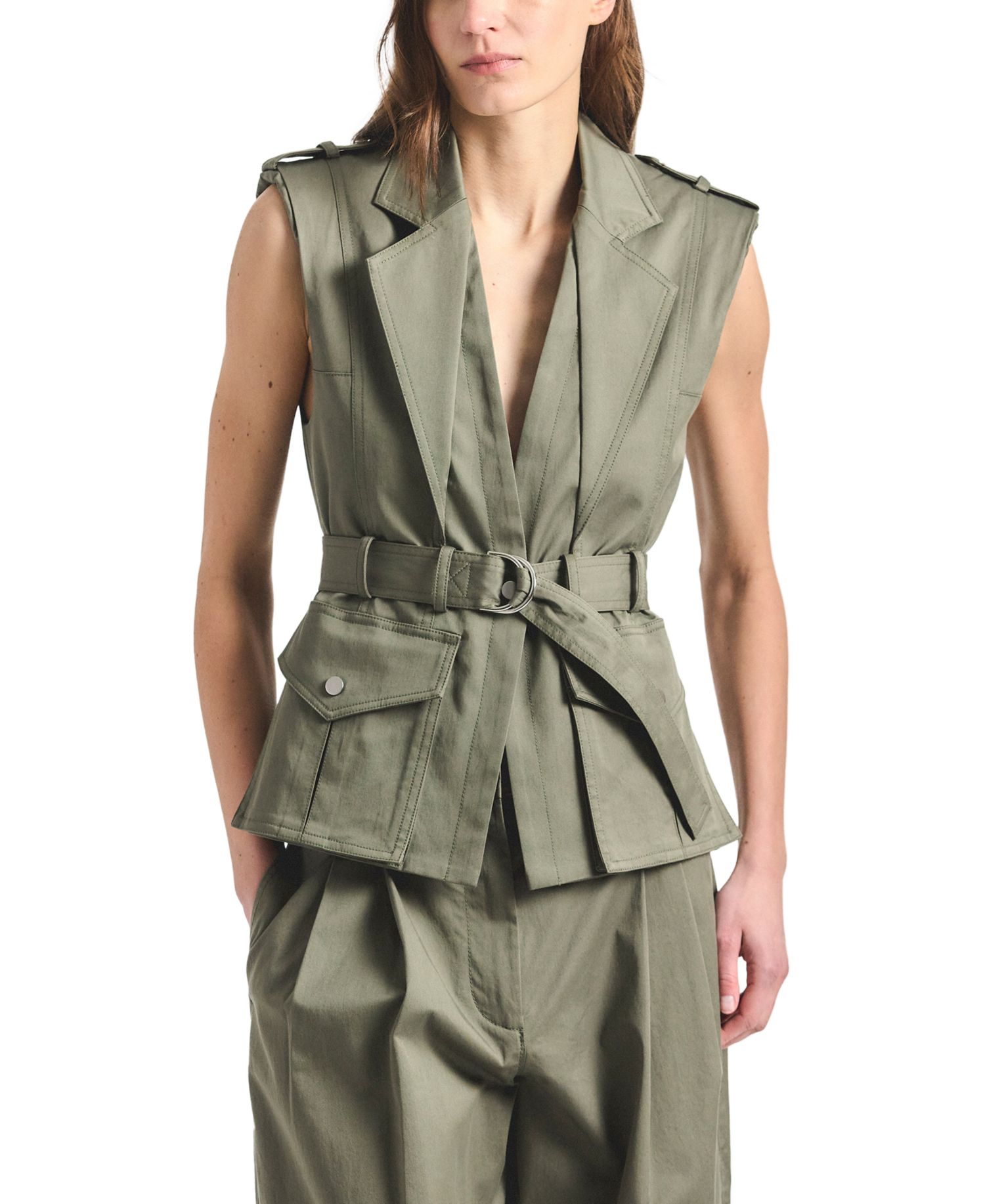 Women's Scottie Belted Vest Jacket