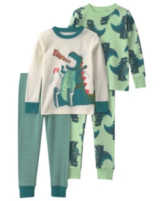 Toddler Boys' 2T-5T Roar Dino Long-Sleeve Pajama, 4-Piece Set 