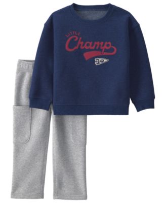 Toddler Boys' 2T-5T Little Champ Football Fleece Sweatshirt and Pants, 2-Piece Set 