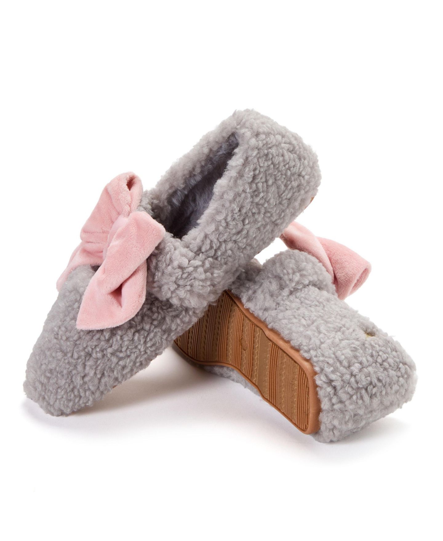Женские тапочки Dearfoams Pennie Maryjane With Bow Slippers, цвет: Серый — фото 8
