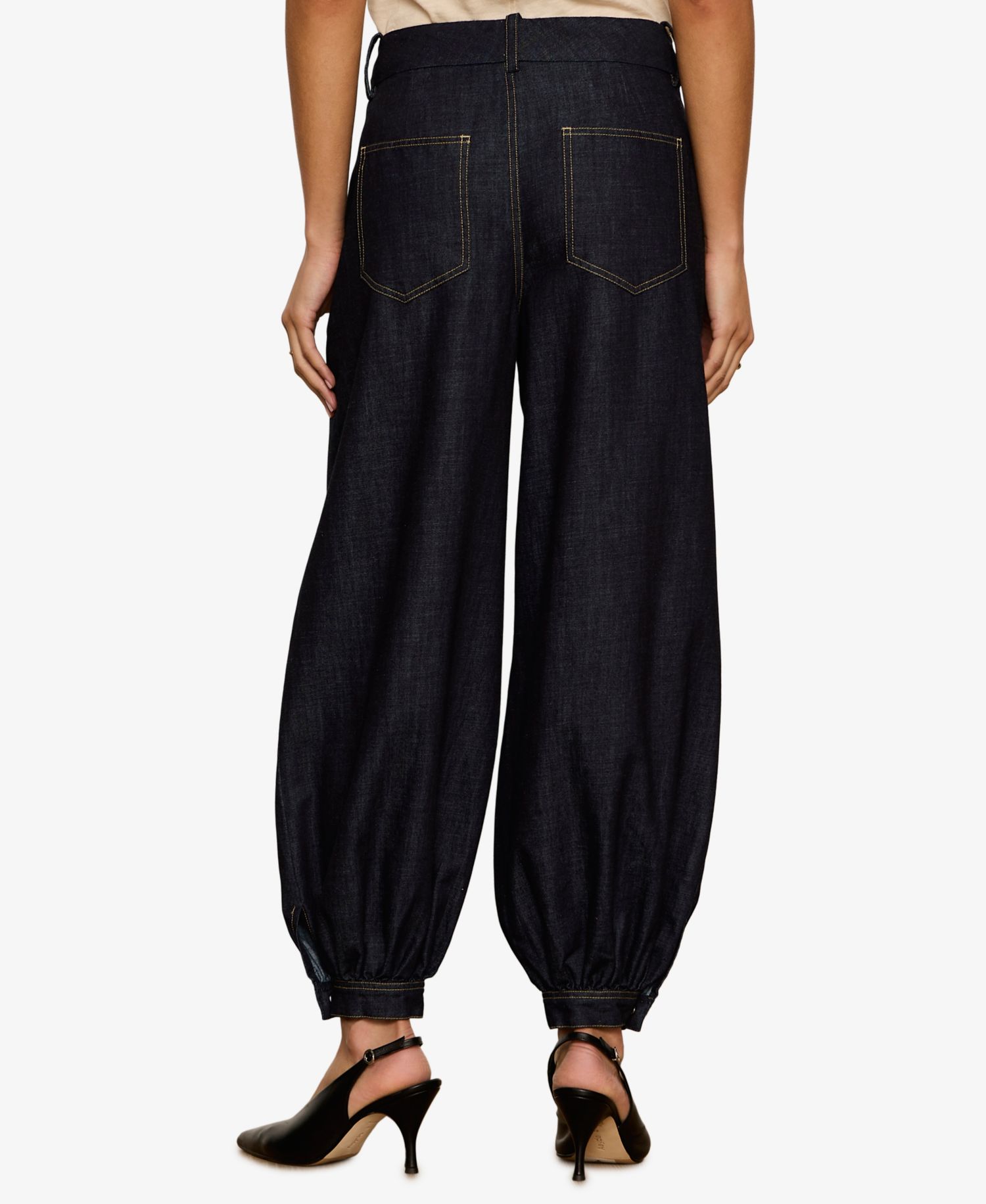 Women's Mid-Rise Balloon-Leg Ankle Jeans