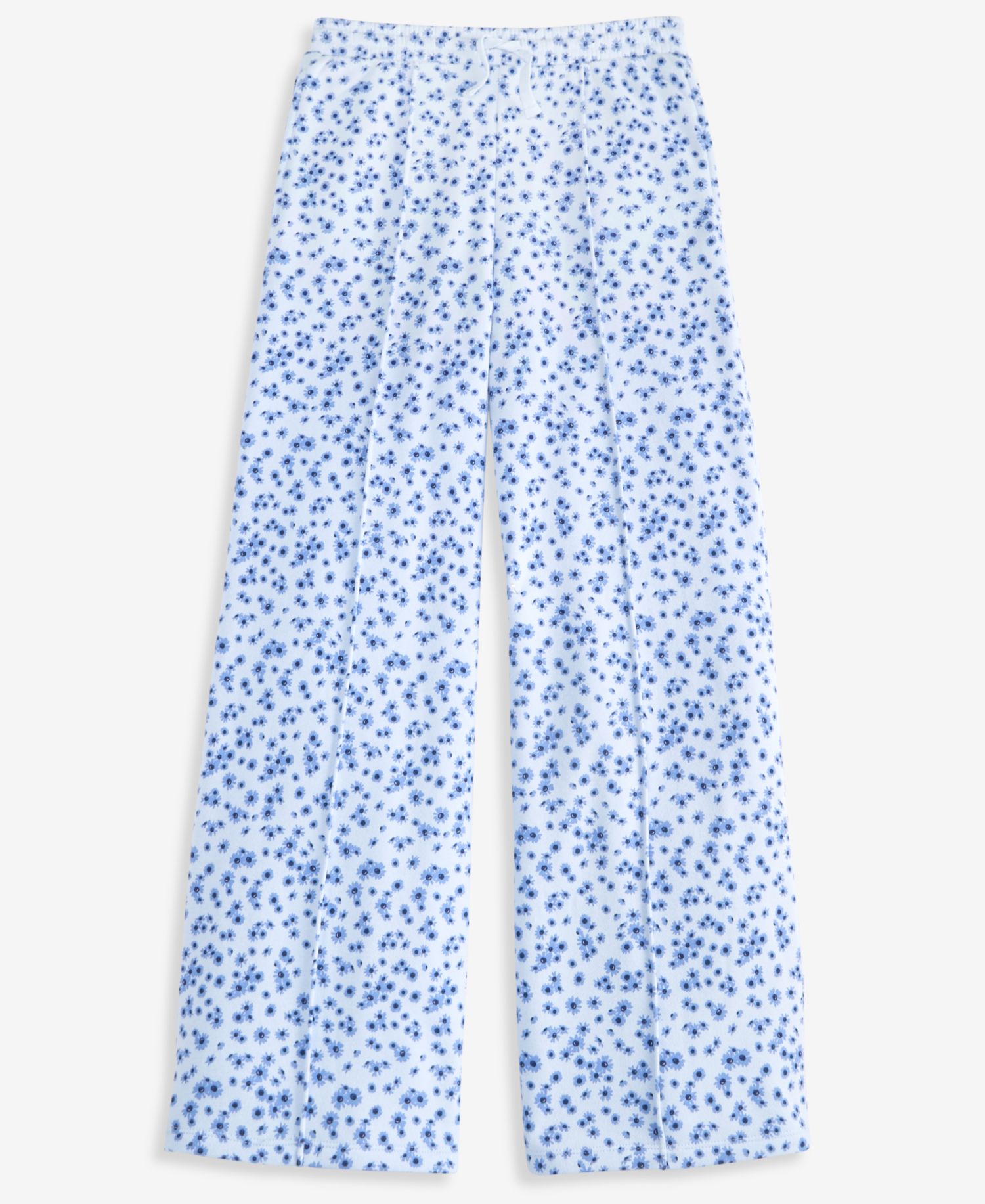 Girls' XS-XL Floral-Print Wide-Leg Sweatpants