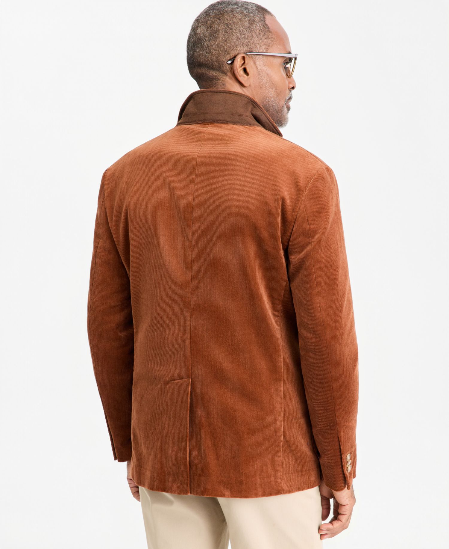 Men's Regular-Fit Corduroy Notch-Lapel Blazer