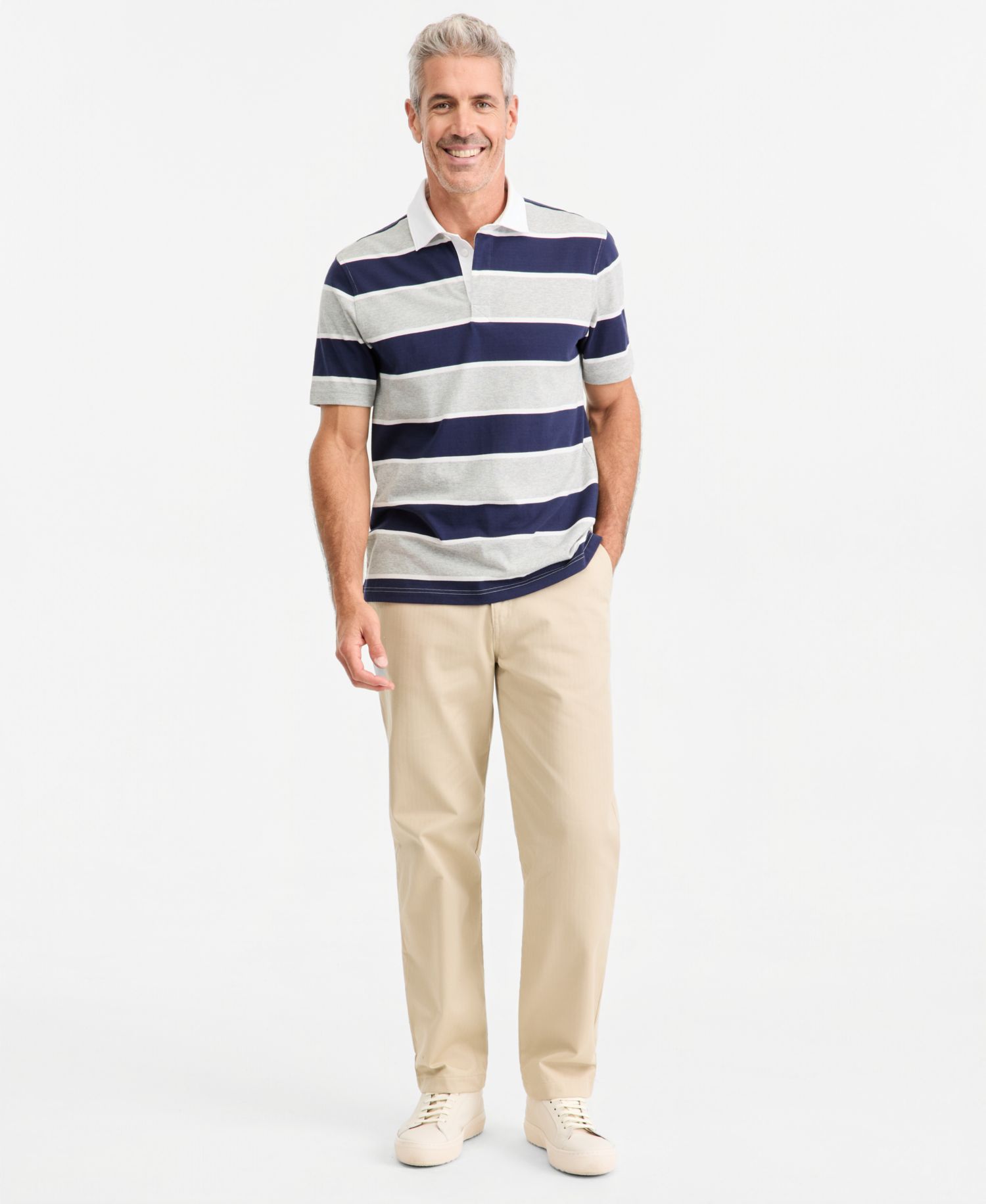 Men's Stripe Short-Sleeve Rugby Shirt