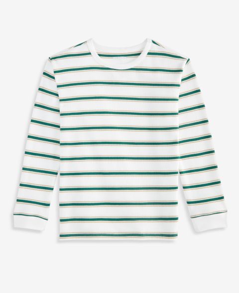 Рубашка Epic Threads Long-Sleeve Striped Thermal для мальчиков, цвет: Angel Whit