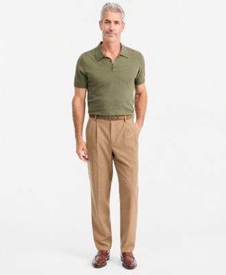 Men's Regular-Fit Pleated Stretch Dress Pants