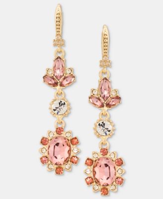 Stone Double Drop Earrings