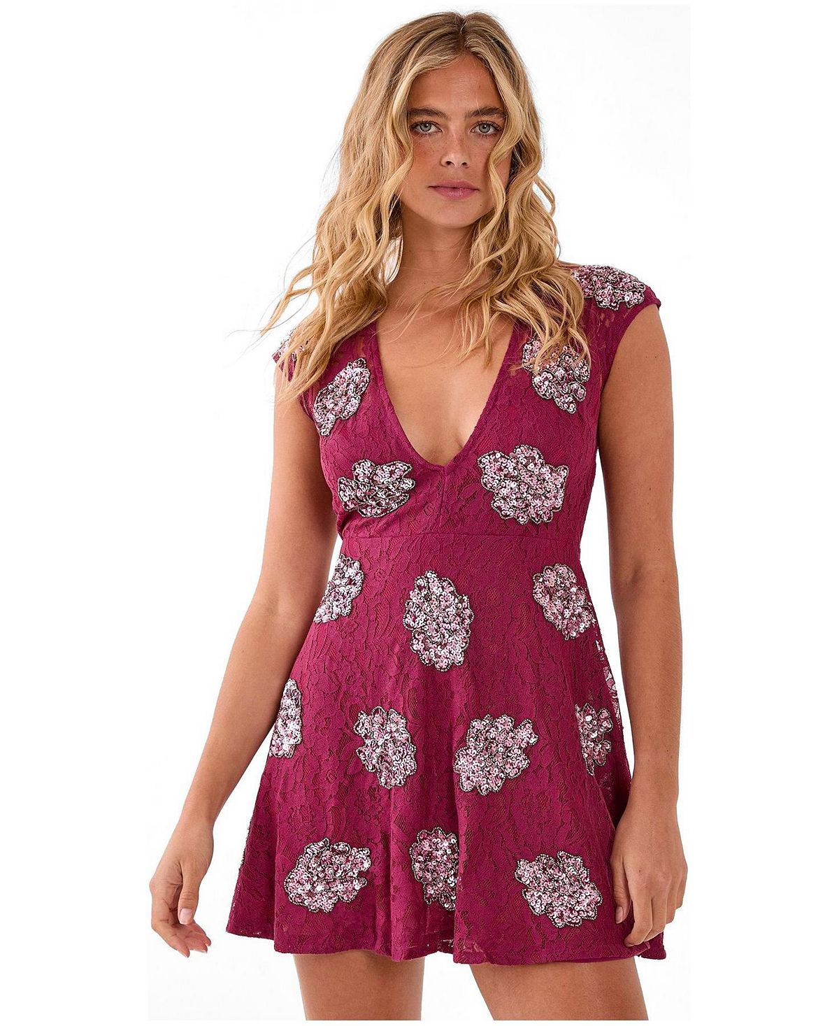 Nasty Gal Women's Plunge Skater Mini Dress view 2 — MAYCSS fashion products
