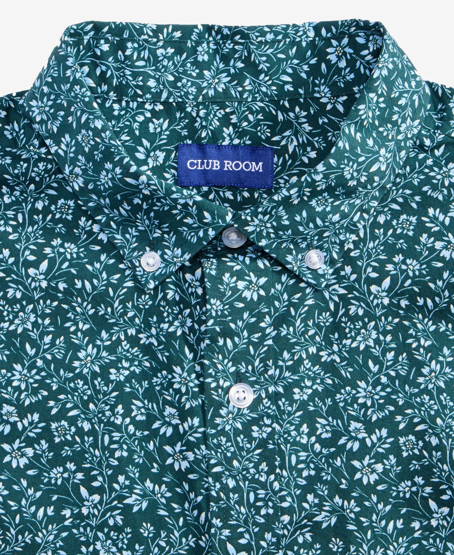 Men's Floral Poplin Button-Down Shirt