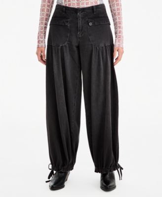 Women’s Lotus Wide Leg Tie Hem Jeans