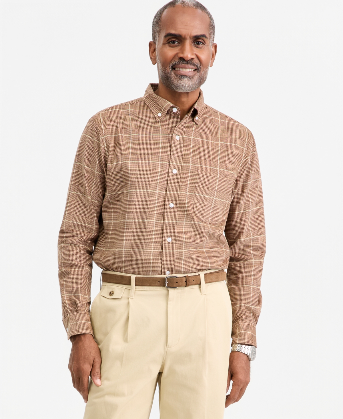 Club Room Men's Glen Plaid Cotton Corduroy Shirt, Macy's Exclusive