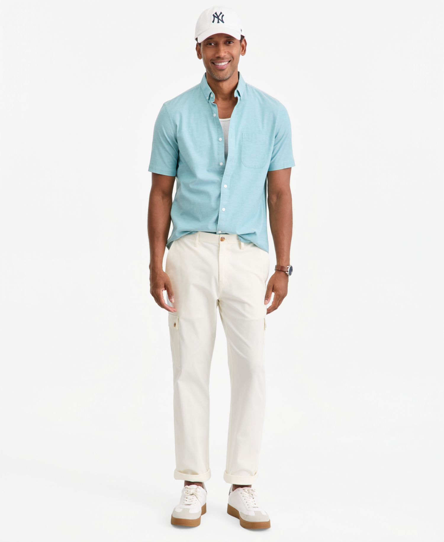 Men's Short Sleeve Button-Down Oxford Shirt