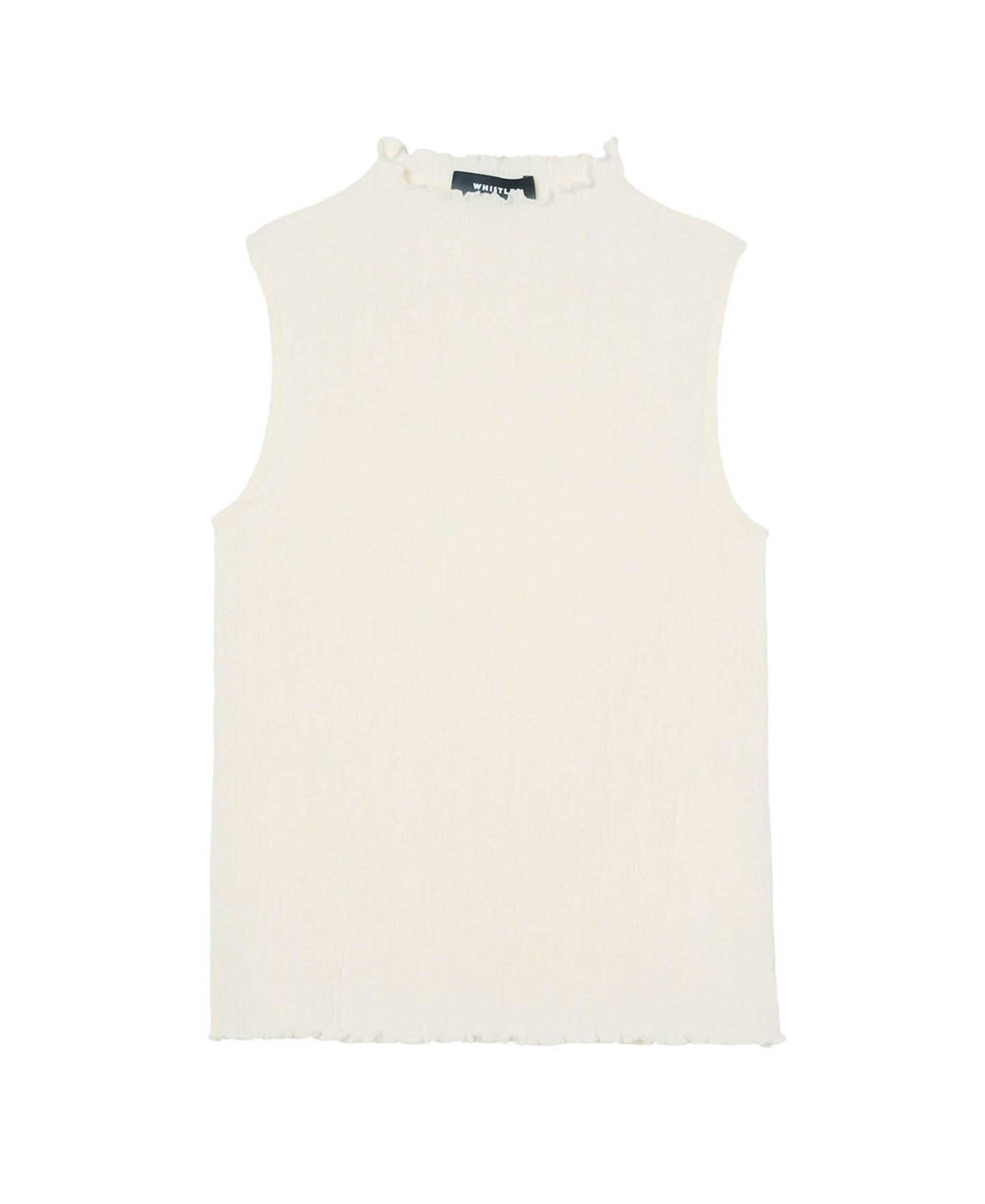 Женский топ Whistles Textured Sleeveless, цвет: Слоновая кость — фото 5