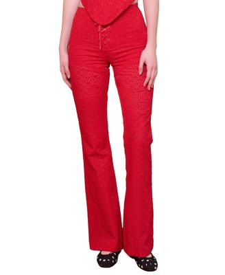 Women's The Broderie Anglaise Edit High Rise Embroidered Flare Pants