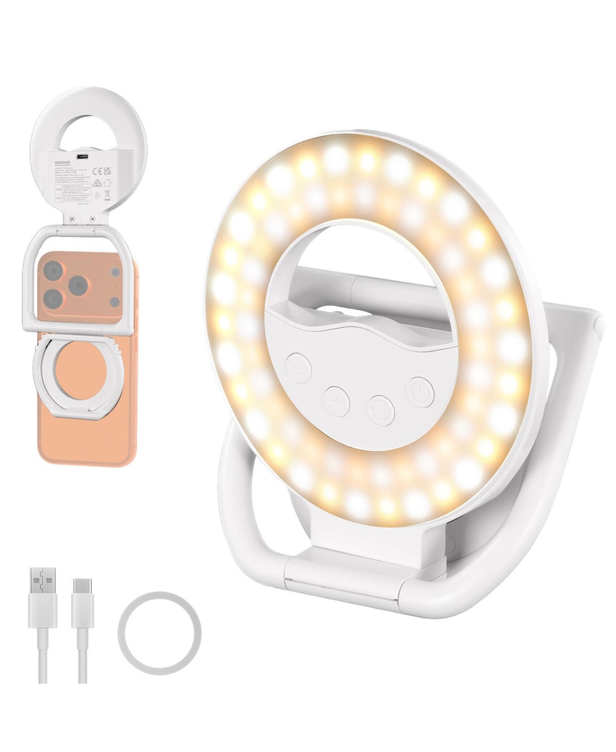 Neewer N35 Ring Light with 4W, 800mAh, CRI80 for select iPhone models