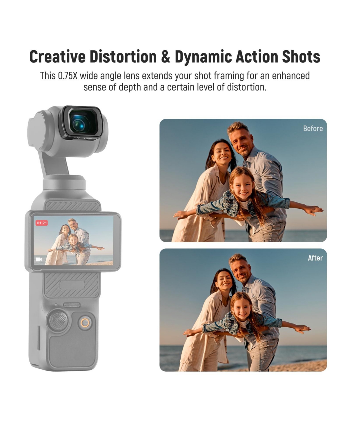 Neewer Fl-B07 Camera Lens Accessory with ND8, ND16, ND32 for Dji Osmo Pocket 3