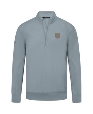 Men's Gray USMNT Copper Upright Quarter-Zip Tri-Blend Fleece