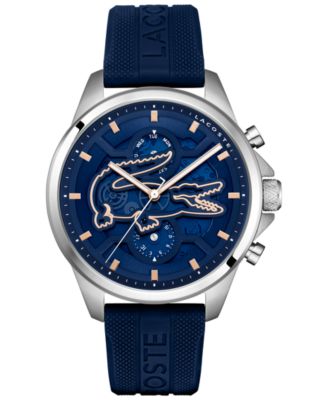 Men's Quartz Arthor Blue Silicone Strap Watch 43mm